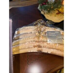 Whitmor 10 Pk Satin Padded  Hangers with Bows 2006  ~Bridal Earthtones New